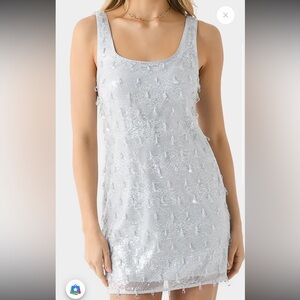 Elegant Silver Mini Dress
